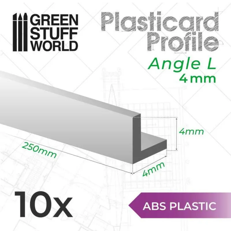 ABS Plasticard Profil - Winkel-L 4mm | Preisnachlass