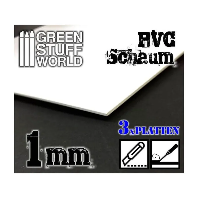 PVC Hartschaumplatte 1 mm - Ausverkauf