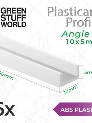 ABS Plasticard Profil - Winkel-U 10x5mm - Sofort bestellen
