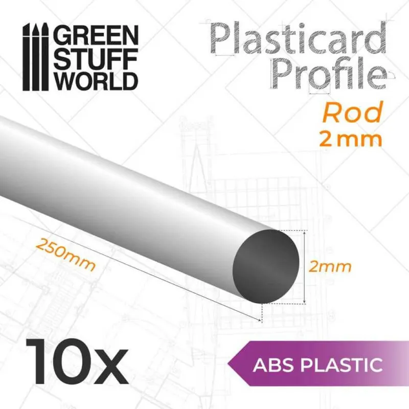 Bewährte Qualität | ABS Plasticard Profil - Stab 2mm