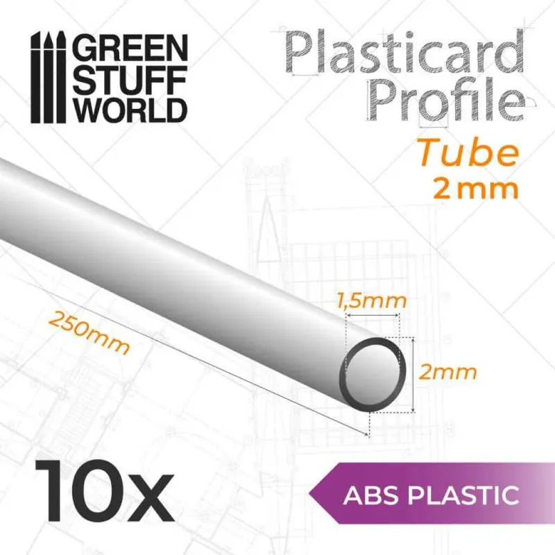 ABS Plasticard Profil - Rohr 2 mm | Einfach bestellen