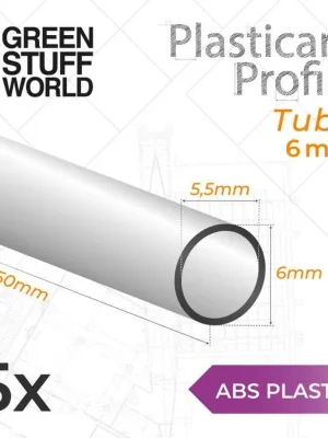 ABS Plasticard Profil - Rohr 6mm - Zeitlich begrenzt