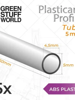ABS Plasticard Profil - Rohr 5mm | Neues Produkt