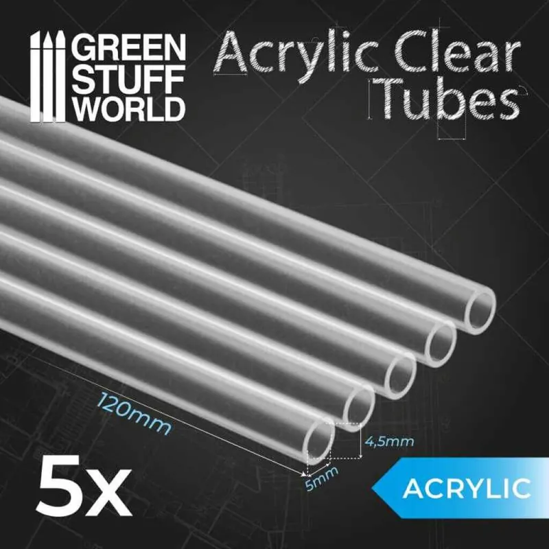 Acryl Rohre - Rund Transparent 5 mm | Jetzt neu