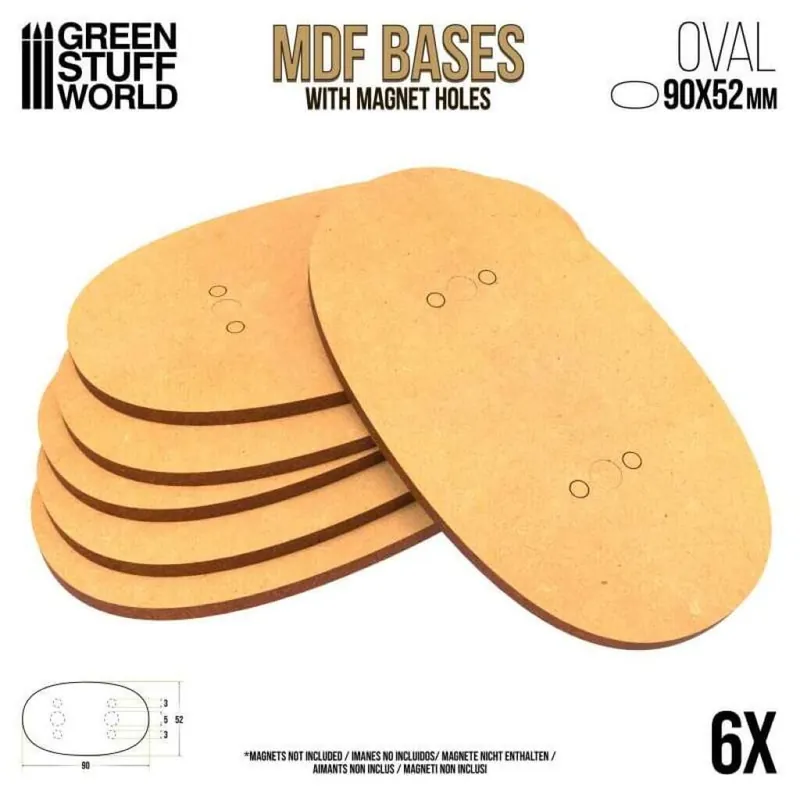 Einfach bestellen | MDF Bases - AOS Oval 90x52mm