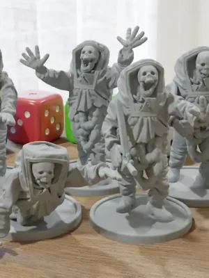 Zombies in Biohazard-Anzügen ZONA ALFA – Moderne Wargaming-Miniaturen für Tabletop-RPG – Minifiguren im Maßstab 20 mm/28 mm/32 mm - Aktionspreis