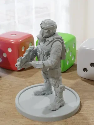 Brandneu - Gasmaskierter Soldat 28 mm/32 mm Minifigur – moderne Wargaming-Miniatur für Tabletop-RPG