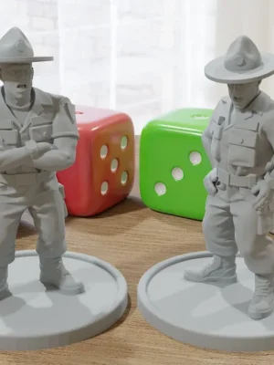 Fast ausverkauft | Sergeant 28mm /32mm Minifigur(en) - Moderne Wargaming-Miniatur für Tabletop-RPG