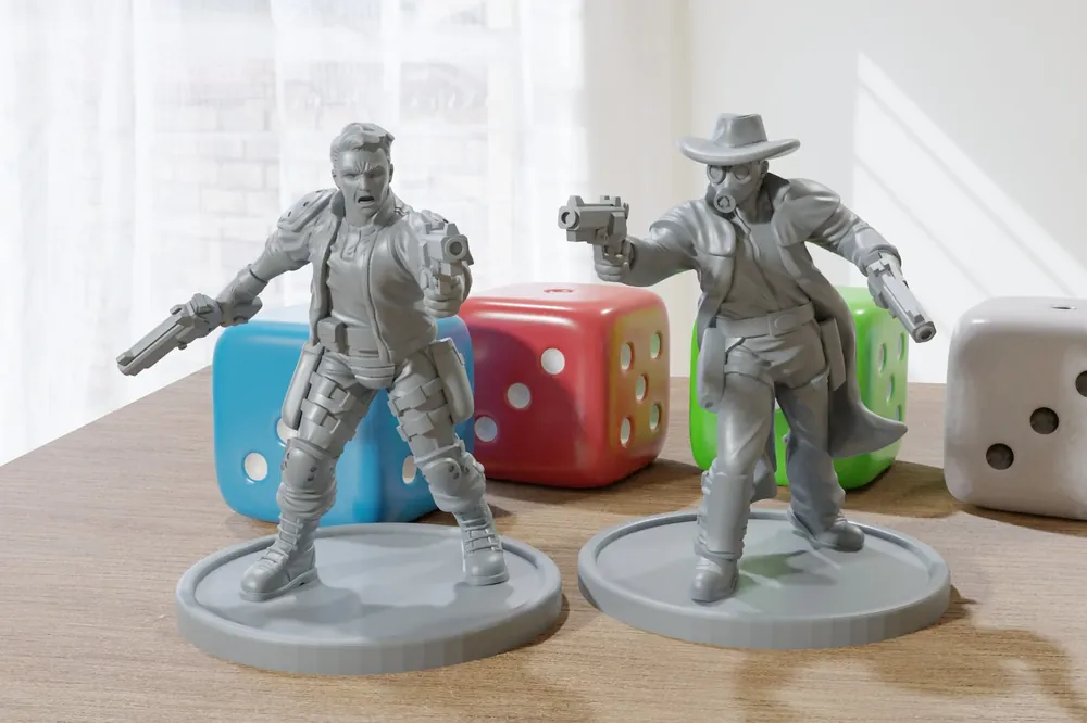 Stalker Gunslingers – Postapokalyptische Miniatur für Zona Alfa – Fallout Wasteland – Tabletop-RPG – Minifiguren im Maßstab 20 mm/28 mm/32 mm - Expressversand