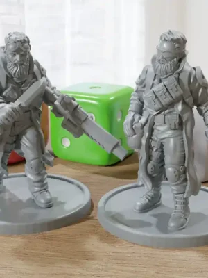 Wasteland Survivors – Postapokalyptische Miniatur für Zona Alfa – Fallout Wasteland – Tabletop-RPG – Minifiguren im Maßstab 20 mm/28 mm/32 mm | Versand noch heute