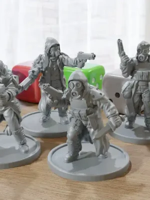 Wasteland Stalkers – Postapokalyptische Miniaturen für Zona Alfa – Fallout Wasteland – Minifiguren im Maßstab 20 mm – 28 mm – 32 mm – Tabletop-Rollenspiel - Direkt ab Werk