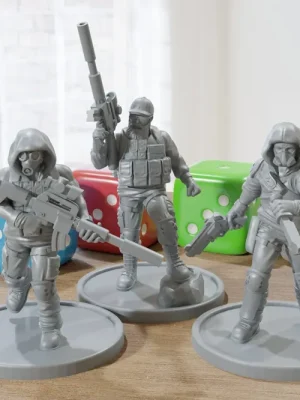 Günstig - Wasteland Survivors Trio – Post-apokalyptische Miniatur für Zona Alfa – Fallout Wasteland – Tisch-Minifiguren im Maßstab 20 mm/28 mm/32 mm