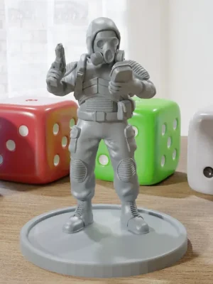 Preisknaller | Stalker mit Svarog-Detektor – ZONA ALFA – 28 mm/32 mm Minifigur – moderne Wargaming-Miniaturen für Tabletop-RPG