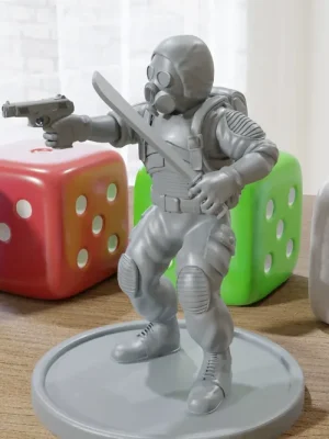 Stalker Loner mit Manchette – ZONA ALFA – 28 mm/32 mm Minifigur – moderne Wargaming-Miniaturen für Tabletop-RPG | Ausverkauf