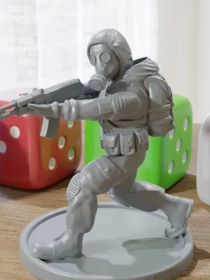 Markenqualität - Laufender Stalker mit AK – ZONA ALFA – 28 mm/32 mm Minifigur – moderne Wargaming-Miniaturen für Tabletop-RPG
