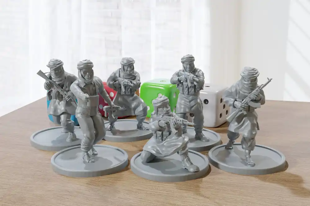 Rabatt | Arab AK Squad – Moderne Wargaming-Miniaturen für Tabletop-RPG – Minifiguren im 28-mm-/32-mm-Maßstab