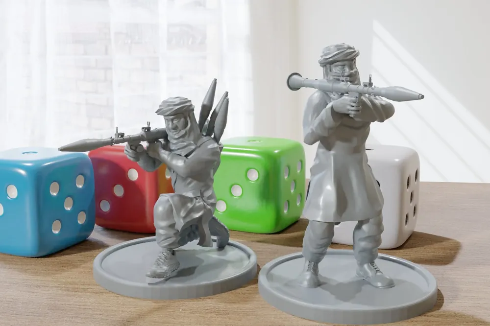 Arabisches RPG-Duo – Moderne Wargaming-Miniaturen für Tabletop-RPG – Minifiguren im Maßstab 28 mm/32 mm | Preiswert