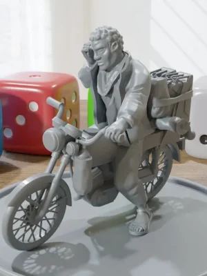 Reduziert | Arabischer Undercover-Agent auf Motorrad – 3D-gedruckte moderne Wargaming-Miniaturen für Tabletop-RPG – Minifiguren im Maßstab 28 mm/32 mm