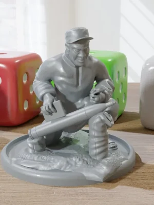 Schnell zugreifen | 107-mm-Raketenbesatzungsmitglied – Moderne Wargaming-Miniaturen für Tabletop-RPG – Minifiguren im 28-mm-/32-mm-Maßstab