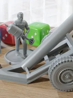Höllenkanone – Moderne Wargaming-Miniaturen für Tabletop-RPG – Minifiguren im Maßstab 28 mm/32 mm - Top-Qualität