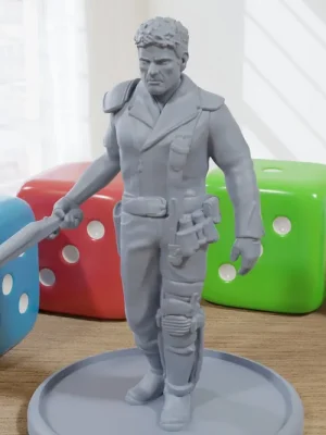 Versandbereit | Max – 3D-gedruckte Minifiguren für postapokalyptische Miniatur-Tabletop-Spiele wie Zona Alfa – Fallout Wasteland