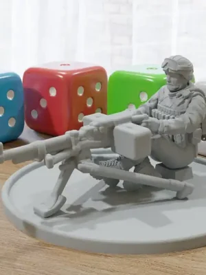 Top-Qualität - Schwerer Schütze 28 mm/32 mm Minifigur – moderne Wargaming-Miniatur für Tabletop-RPG