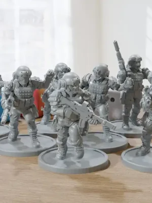 Sehr beliebt - Ranger Squad 28mm/32mm - Cyberpunk - Modern Warfare Miniatur für Zona Alfa - Fallout Wasteland - Tabletop RPG Minifiguren