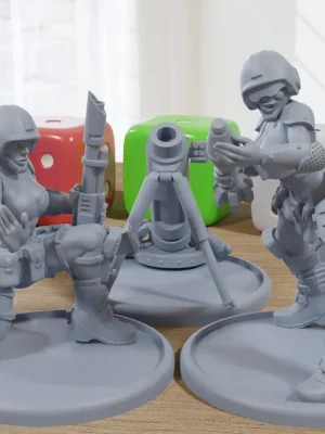 Sexy Mortar Babes – 3D-gedruckte Proxy-Minifiguren für Sci-Fi-Miniatur-Tabletop-Spiele wie Stargrave und Five Parsecs from Home - Top bewertet