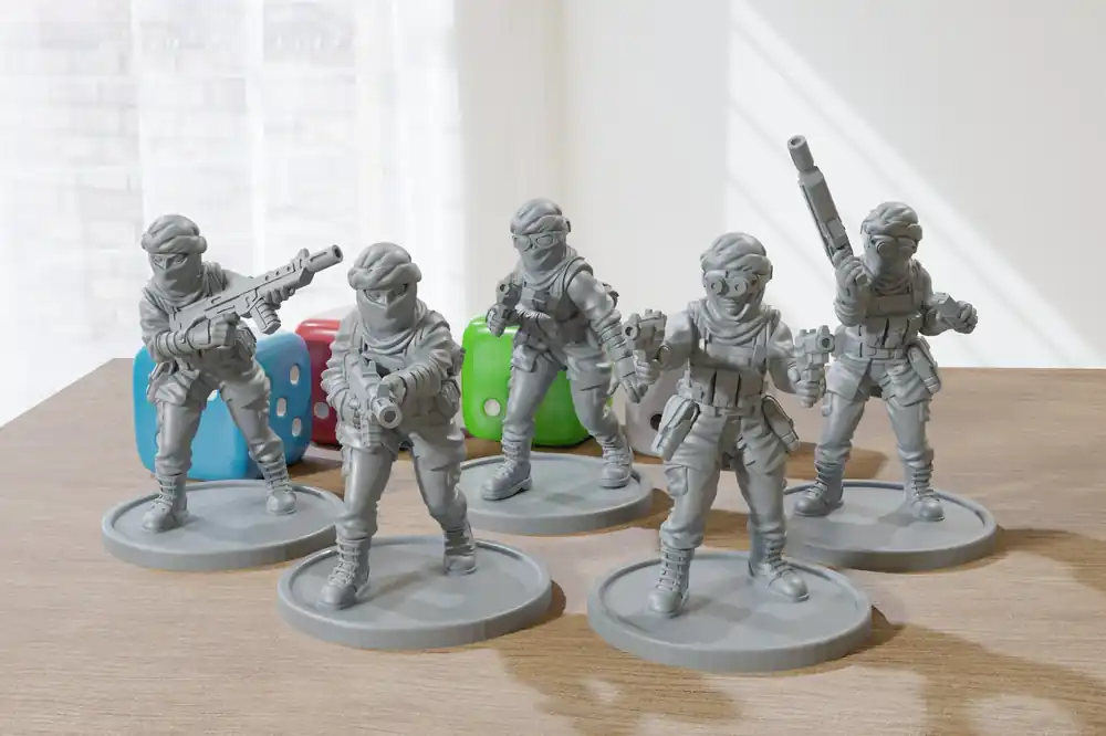 Direkt vom Hersteller | Small Arms Desert Raiders – 3D-gedruckte Minis – Post-apokalyptisch/Sci-Fi – Tabletop-Miniatur-Wargaming – Minifiguren im Maßstab 28 mm/32 mm