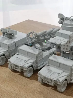 Heute kaufen | Bewaffneter Humvee (Hummer) – Miniatur-Gaming-Tisch-Rollenspiel – 28-mm-Fahrzeug