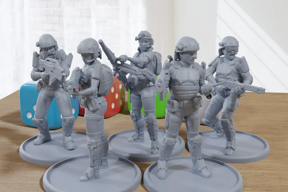 Geprüfte Qualität - UCMC Marines – 3D-gedruckte Proxy-Minifiguren für Aliens Miniatur-Tischspiel