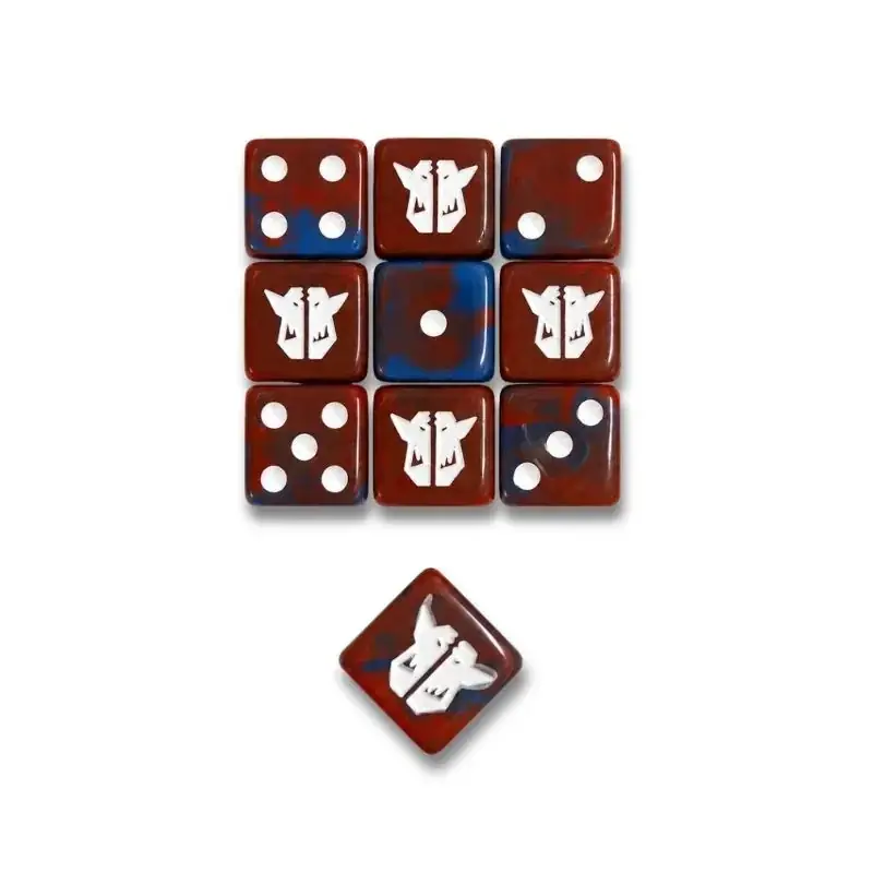 BreakingHeads - 10er Würfel Set 12mm - Rot / Blau | Hohe Qualität