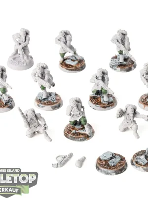 Abverkauf - Astra Militarum - 10x Death Korps of Krieg - grundiert