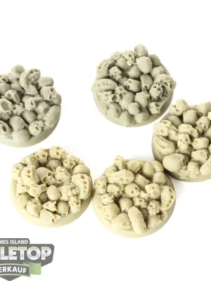 Bases - 5 Skulls Bases Round 25mm - unbemalt | Meistverkauft