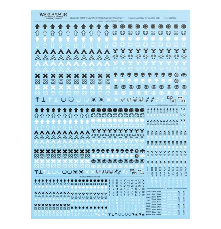 Einfach bestellen - The Horus Heresy - Legiones Astartes Infantry Markings Transfer Sheet