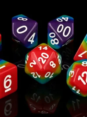 Bestpreis | Baron of Dice - Rainbow RPG Dice Set (7 Pieces)