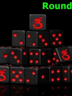 Günstig | Baron of Dice - Space Corsairs - Matte Black 16mm Round Corner Dice (25)