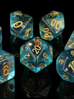 Baron of Dice - Turquoise RPG Dice Set (7 Pieces) | Profi-Qualität