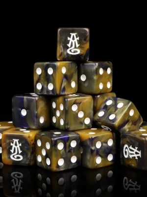 Baron of Dice - High Elves 16mm Square Corner Dice (25) - Preisknaller