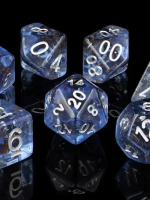 Begrenztes Angebot | Baron of Dice - Sapphire RPG Dice Set (7 Pieces)