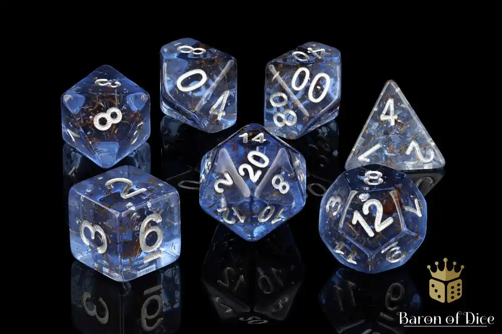 Begrenztes Angebot | Baron of Dice - Sapphire RPG Dice Set (7 Pieces)