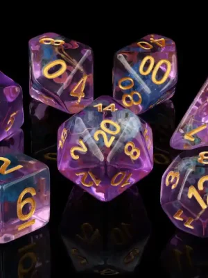 Baron of Dice - Orchid & Lavender RPG Dice Set (7 Pieces) | Top-Angebot