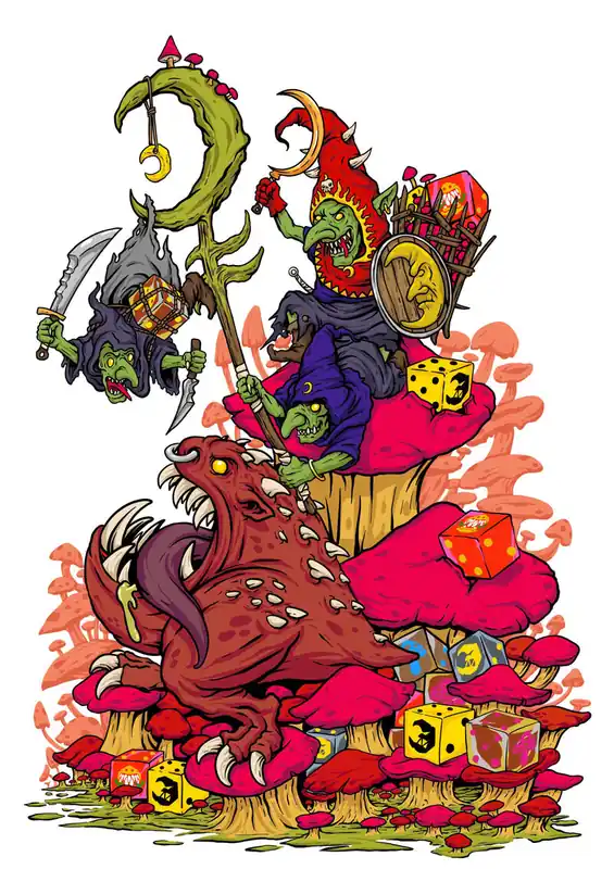 Vorteilspreis - Baron of Dice - Premium Vinyl Stickers - Goblins