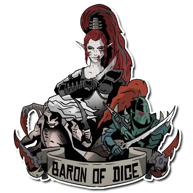 Nur noch wenige - Baron of Dice - Premium Vinyl Stickers - Dreaded Ones - Triple Threat