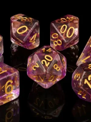 Baron of Dice - Aura Quartz RPG Dice Set (7 Pieces) - Expresslieferung