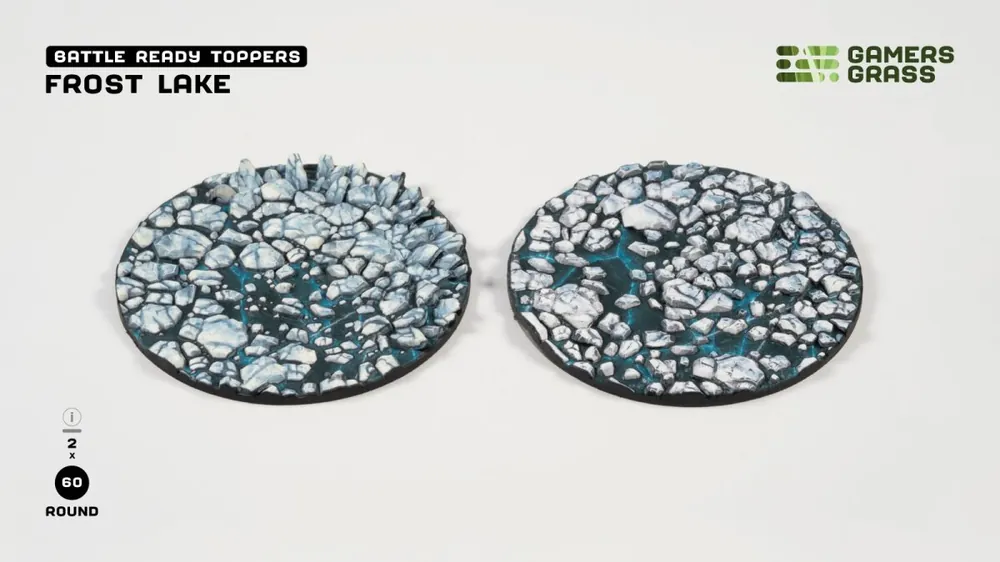 Sicher bezahlen | GamersGrass - Battle Ready Toppers - Frost Lake - Round 60mm (2x)
