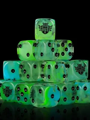 Sicher einkaufen | Baron of Dice - Day of the Dead, Scarab 16mm Round Corner Dice (25)