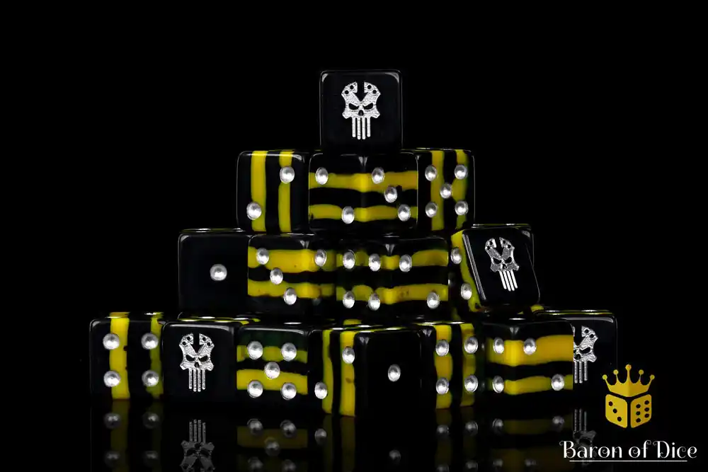 Baron of Dice - Steel Renegades 16mm Square Corner Dice (25) | Extra sparen
