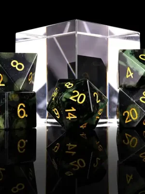 Baron of Dice - Natural Warp Stone RPG Dice Set (7 Pieces) - Top-Preis