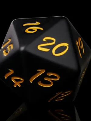 Baron of Dice - Big Ass D20 Lifecounter - Black Decay - Expresslieferung